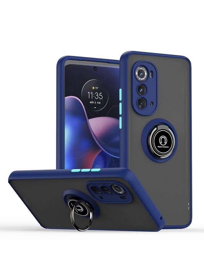 اس-توب جراب لهاتف Motorola Edge 2022 Q Shadow 1 Series TPU + جراب هاتف PC مع حامل حلقي - Image 1