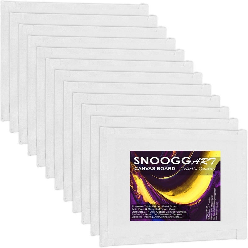 SNOOGG Pack of 2 Painting Canvas Board Panel Size 10X12 Inch White Double Primed Artist Quality for Oil Acrylic and Mix Media Painting - Image 5
