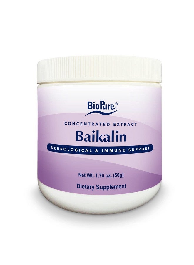 BioPure Baikalin Powder - Baiscalin Herb Extract from Roots of Chinese Skullcap to Support Neurological, Nervous, & Immune System, Stress Management, and Whole Body Balance and Wellness - 50g - Image 1