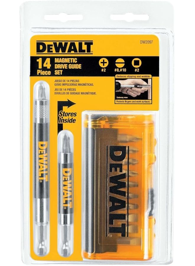 DEWALT Screwdriver Bit Set Magnetic Drive Guide 14 Piece Dw2097Cs - Image 1