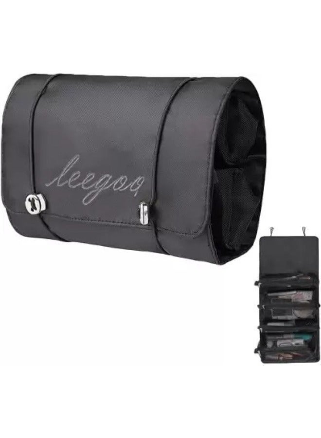 4 in 1 Multifunctional Foldable Portable Travel Cosmetic Storage Bag - Black - Image 2