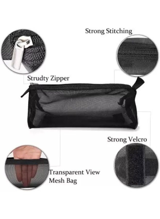 4 in 1 Multifunctional Foldable Portable Travel Cosmetic Storage Bag - Black - Image 4
