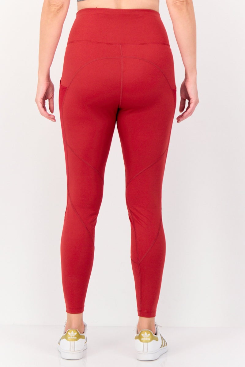 asics Women Sportswear Fit Training Leggings, Red - Image 4