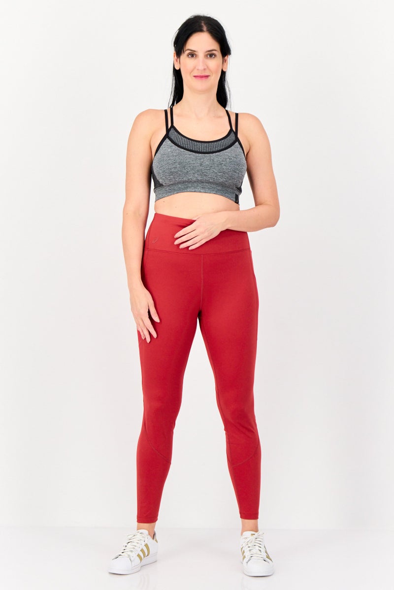 asics Women Sportswear Fit Training Leggings, Red - Image 2