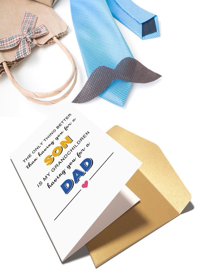 Chenive Father's Day Card for Son, Son Fathers Day Card from Mom Dad, Happy Father's Day Card from Parents, Fathers Day Gift for Son - Image 2