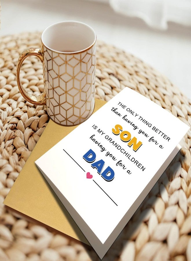 Chenive Father's Day Card for Son, Son Fathers Day Card from Mom Dad, Happy Father's Day Card from Parents, Fathers Day Gift for Son - Image 3