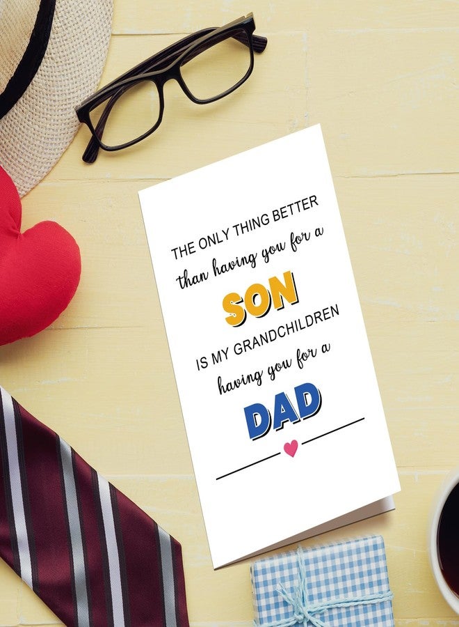 Chenive Father's Day Card for Son, Son Fathers Day Card from Mom Dad, Happy Father's Day Card from Parents, Fathers Day Gift for Son - Image 4