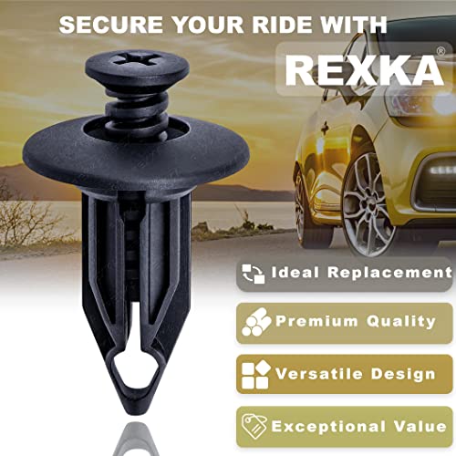 Rexka 10pcs Bumper Cover Retainer Clips 12mm Push Pin Compatible with Chrysler 6502625 07-18 Jeep Wrangler & Wrangler Unlimited JK Dodge Dakota Durango Ram 1500 2500 3500 4500 5500 GM 10140480 - Image 3