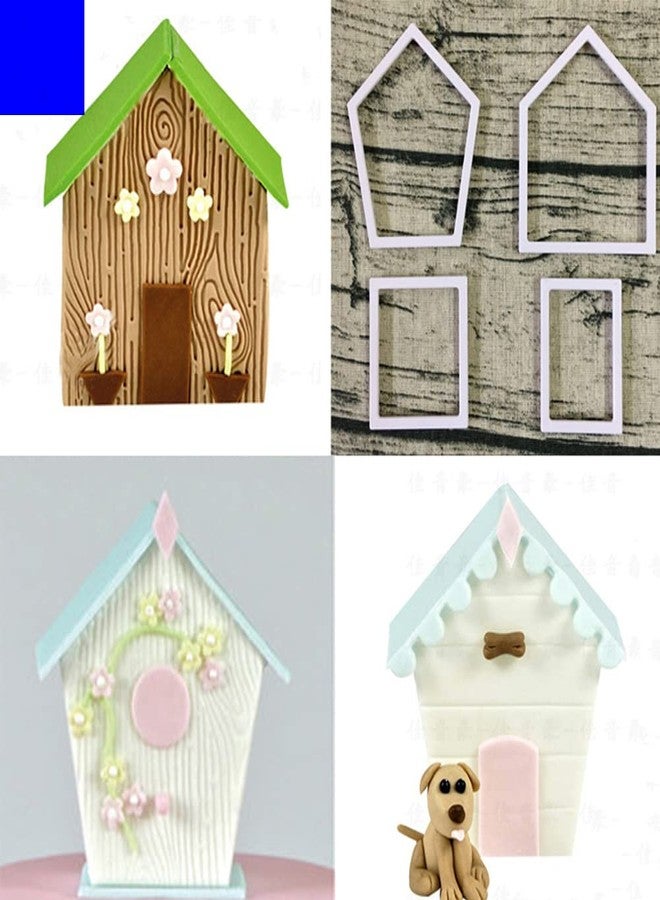 Aprildecember Gingerbread House Cookie Cutter Set, 3D Plastic Mini Christmas Cookie Cutter Kit, Biscuit Mold DIY Baking Tools - Image 2