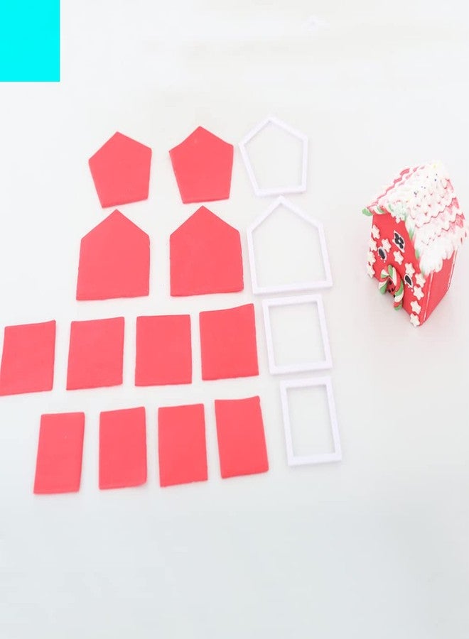 Aprildecember Gingerbread House Cookie Cutter Set, 3D Plastic Mini Christmas Cookie Cutter Kit, Biscuit Mold DIY Baking Tools - Image 3