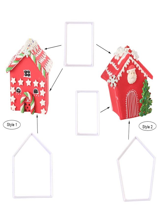 Aprildecember Gingerbread House Cookie Cutter Set, 3D Plastic Mini Christmas Cookie Cutter Kit, Biscuit Mold DIY Baking Tools - Image 5
