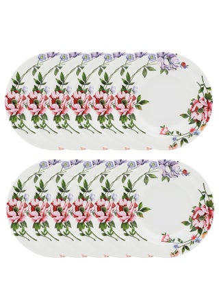 12-Piece Melamine Deep Plate Set 25 CM / 9.84 INCH White/Floral - pzsku/Z244B6E8345F06D834521Z/45/_/1733388728/e7c14b7e-9d75-463f-8b06-7816a4e4cbeb