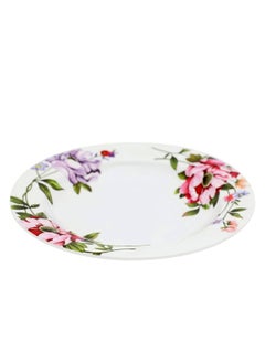 Abir 12-Piece Melamine Deep Plate Set 25 CM / 9.84 INCH White/Floral  - Image 2