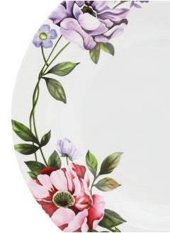 Abir 12-Piece Melamine Deep Plate Set 25 CM / 9.84 INCH White/Floral  - Image 4