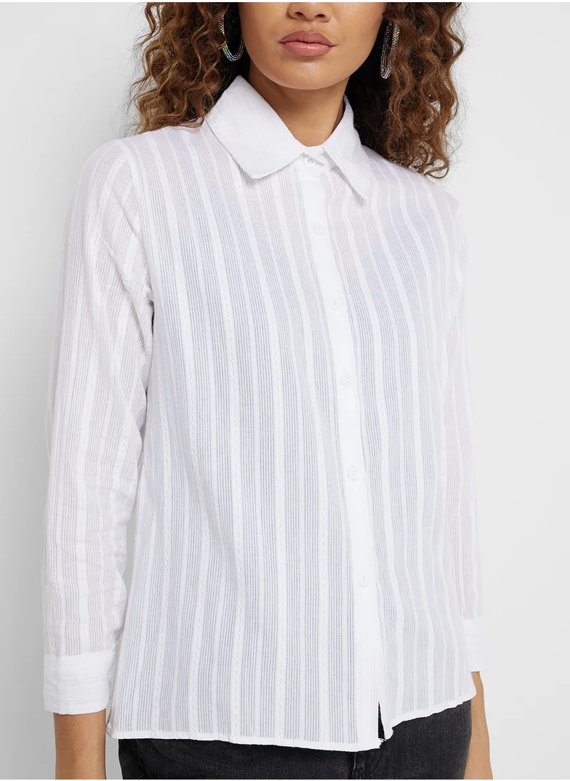 Ginger Button Up Stripe Shirt