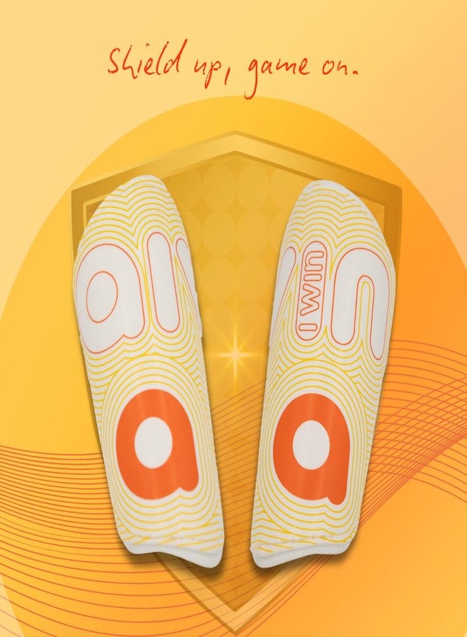 Aivin Coreguard Shin Guards with Lycra Sleeves | Lightweight, Breathable & Durable | EVA Cushioning for Impact Protection | Velcro Elastic Strap | Small, Medium, Large Sizes (Solar, L) - Image 3