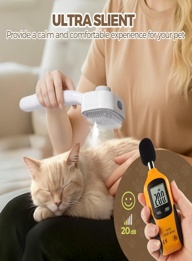 Doffur Cat Steam Brush for Dogs and Cats - Dog Steam Grooming Rechargeable Brush for Shedding Control - Self Cleaning Spay Comb with Mist and 2 Mins Timer for Long & Short Haired Pets - Image 4