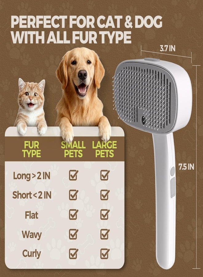 Doffur Cat Steam Brush for Dogs and Cats - Dog Steam Grooming Rechargeable Brush for Shedding Control - Self Cleaning Spay Comb with Mist and 2 Mins Timer for Long & Short Haired Pets - Image 5