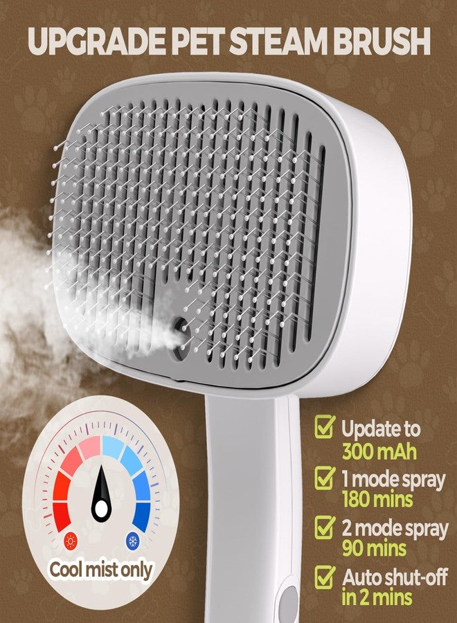 Doffur Cat Steam Brush for Dogs and Cats - Dog Steam Grooming Rechargeable Brush for Shedding Control - Self Cleaning Spay Comb with Mist and 2 Mins Timer for Long & Short Haired Pets - Image 3