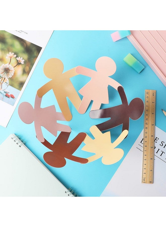 Geyee People Cut Outs Blank People Cutouts Color Paper Cutouts Boy Girl Cut Out Person Multicultural Creative Cut-Outs For Craft Art Project Home School Design Decoration(54 Pcs) - Image 4