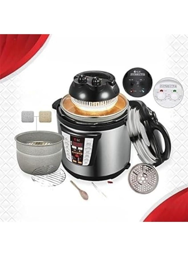 DLC DLC 2 In 1 Air Fryer And Electric Pressure Cooker, 6 Liters 800-1000 Watts DLC-38930-6 - Image 1