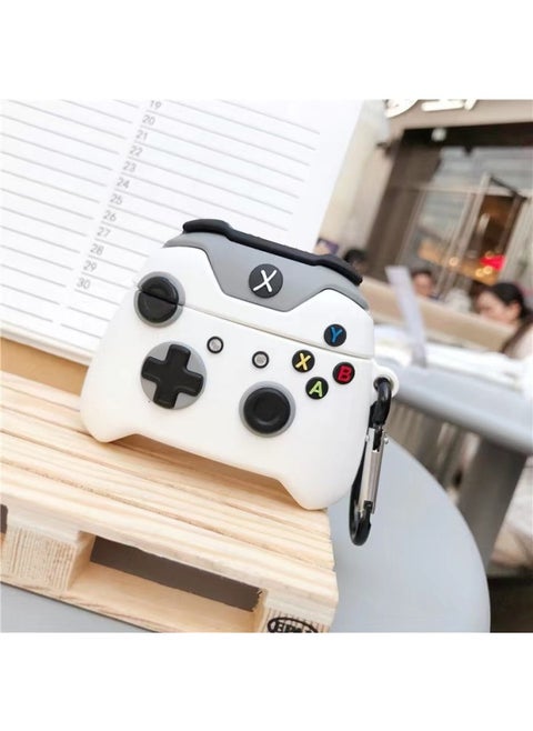 Cartoon Snack Drink Vaseline AirPods 4 Generation Apple Earphone Case Bluetooth Cover Silicone Protective Cover-Color:White Game Controller (precision Hole)-Applicable Models:AirPods 4