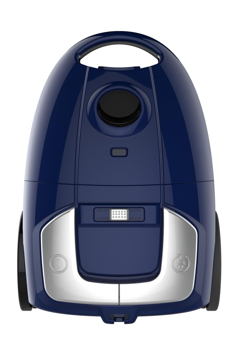 ELBA - 6L Canister Vacuum Cleaner - Washable Cloth Bag - HEPA Filter - Dust Full Indicator - High Efficiency Brush - Auto Cord Rewind - Italian Technology