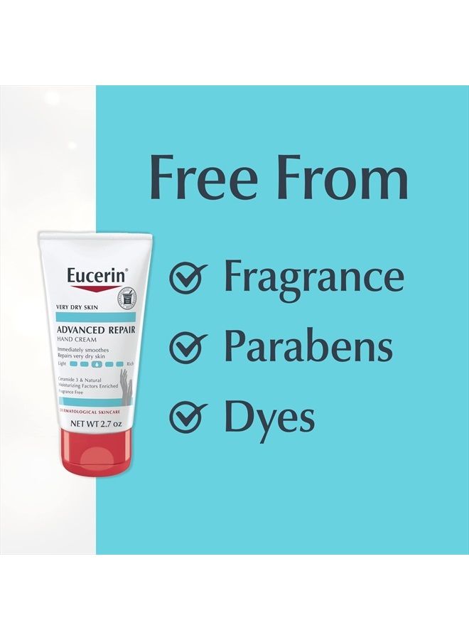 Eucerin Advanced Repair Hand Cream - Fragrance Free, Hand Lotion for Very Dry Skin - 2.7 Ounce (Pack of 3) - Image 5