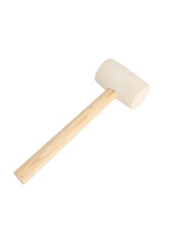 LAWAZIM Rubber Mallet with Wooden Handle - 360g - Non-Marring Shock-Absorbing Hammer for Flooring, DIY, and Construction - Ergonomic Anti-Slip Grip for Home Improvement, Woodworking, and Tent Camping  - Image 3