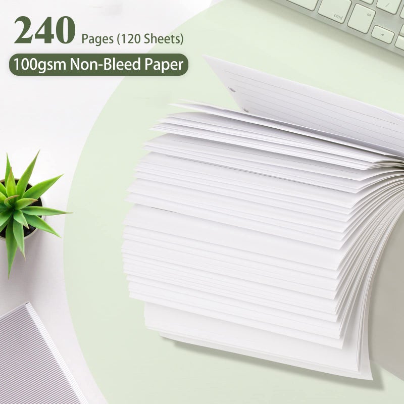 Billtigif A5 Refill Paper, Dotted Paper Planner Inserts for A5 Binder Budget Planner Journals Notebook, 6 Ring Loose Leaf Dotted Paper with Binder Dividers, 240 Pages (A5, Dotted Paper) - Image 3