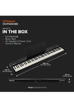 Roland GO:PIANO88 88-Key Touch-Sensitive Portable Keyboard  - Image 5
