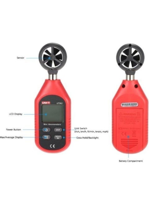 Unı-T Ut 363 Mini Digital Wind Meter / Anemometer UT363