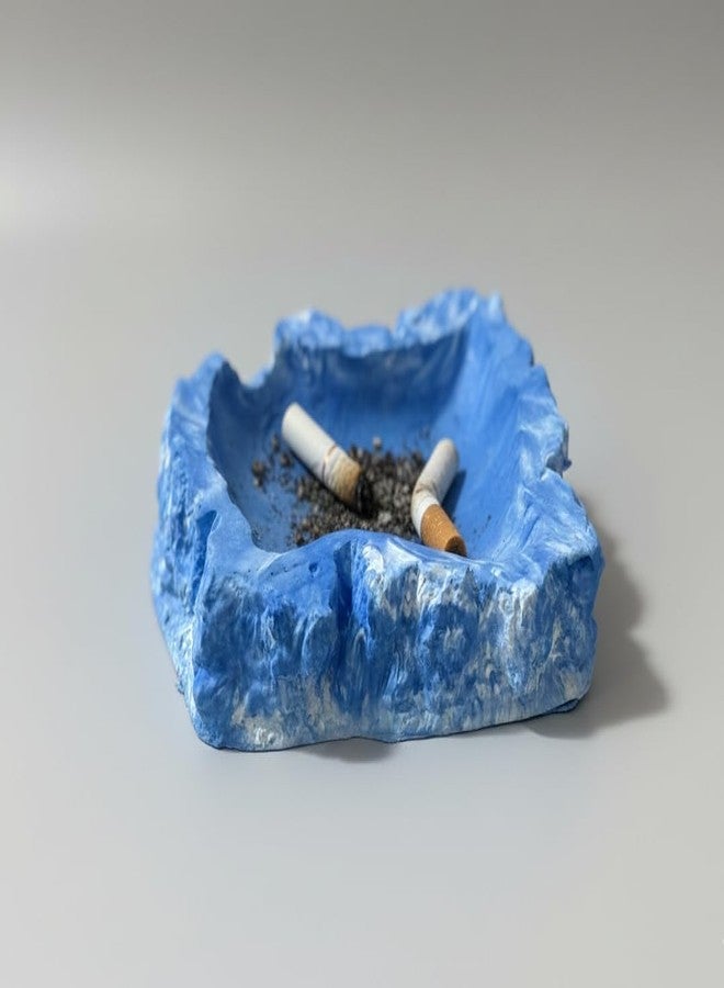 منفضة سجائر على شكل مكعب ثلج من Sweera Art | منفضة سجائر عصرية مصنوعة يدويًا للسجائر والسيجار والبخور | قطعة ديكور أنيقة للمنزل والمكتب وغرفة المعيشة والاستخدام الخارجي - Image 1