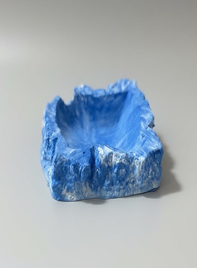 منفضة سجائر على شكل مكعب ثلج من Sweera Art | منفضة سجائر عصرية مصنوعة يدويًا للسجائر والسيجار والبخور | قطعة ديكور أنيقة للمنزل والمكتب وغرفة المعيشة والاستخدام الخارجي - Image 3