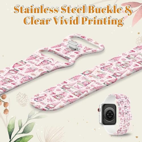 BACDOILQ 3 Pack Valentines Watch Band Sets Compatible with Apple Watch Band 38mm/40mm Soft Silicone Strap Replacement Wristband for Series 11 10 9 8 7 6 5 4 3 2 1 SE Ultra - Image 5