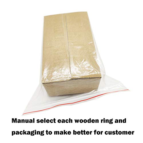 VIUJUH 50 Pieces Natural Wooden Rings for DIY Craft Unfinished Handmade Wood Rings Circles Without Paint for Wood Ring Pendant Connectors Jewelry Making (35MM(1.38")) - Image 4