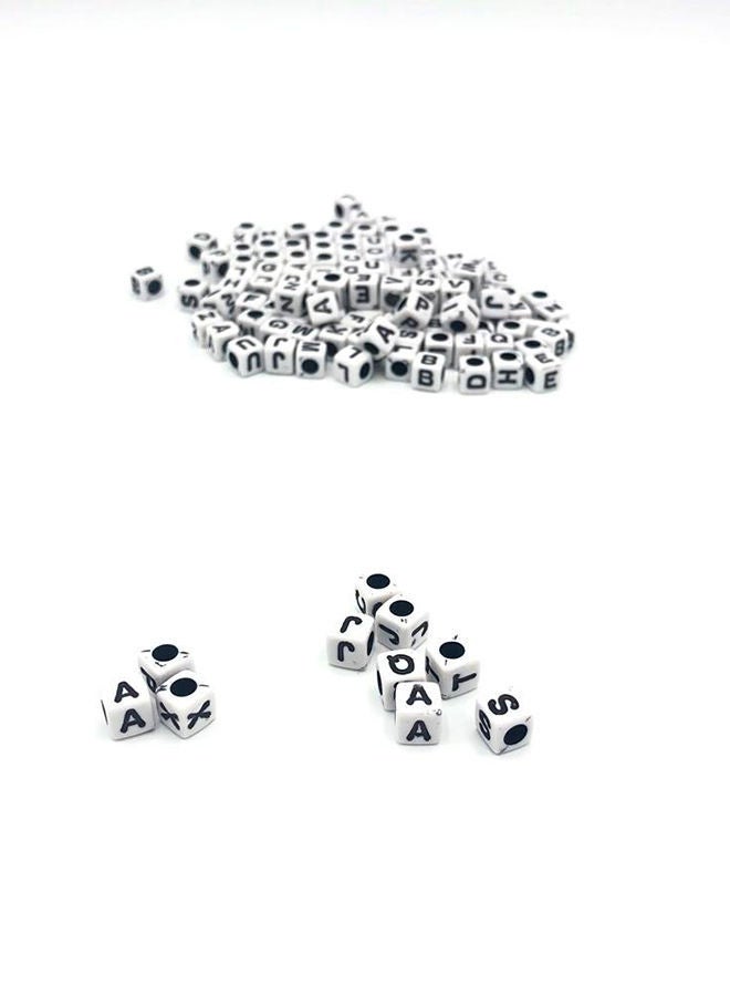 NIBEMINENT 1000-Piece DIY Crafting Alphabet Cube Shape Beads 0.6X0.6cm - Image 2
