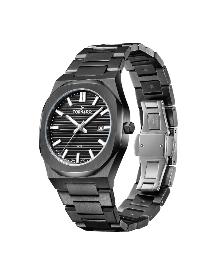 تورنيدو SPECTRA SET Men's Miyota GM12 Movement Watch, Analog Display and Stainless Steel Strap - T23006C-XBXB-S, Grey