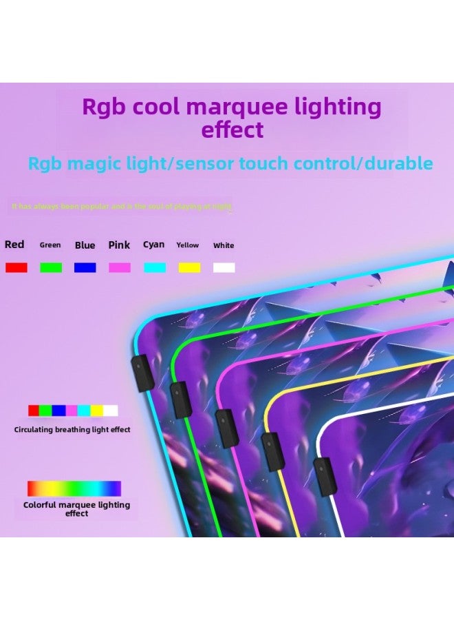 Mouse Pad Geng Ghost Luminous Animation Table Pad E-sports Super Large Game Keyboard Pad Internet Cafe Universal Desk Pad-Color:600*1200*3mm-Pattern:Gengar-9 Glow  - Image 4
