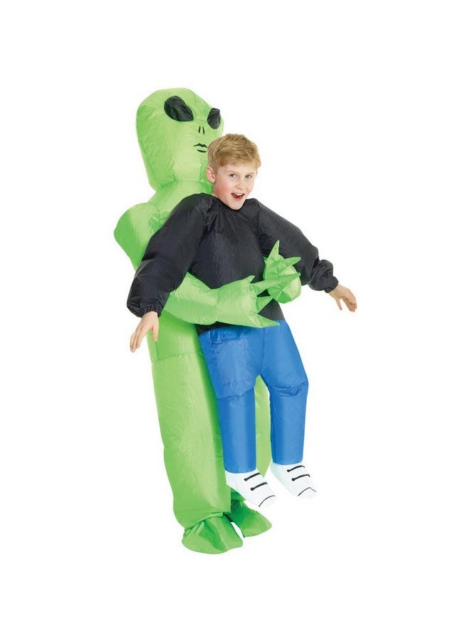 MORPH زي فضائي قابل للنفخ للأطفال، زي فضائي للأطفال، زي تنكر مختطف من قبل الفضائيين، مقاس واحد - Image 1