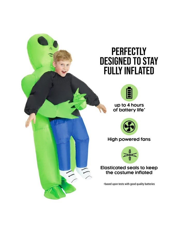 MORPH زي فضائي قابل للنفخ للأطفال، زي فضائي للأطفال، زي تنكر مختطف من قبل الفضائيين، مقاس واحد - Image 2