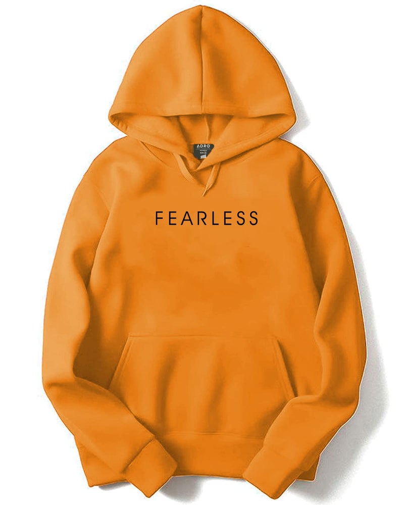 ADRO Fearless Printed Hoodie/Sweatshirt for Men (H22-M-FRL-MU_Mustard_M) - Image 1