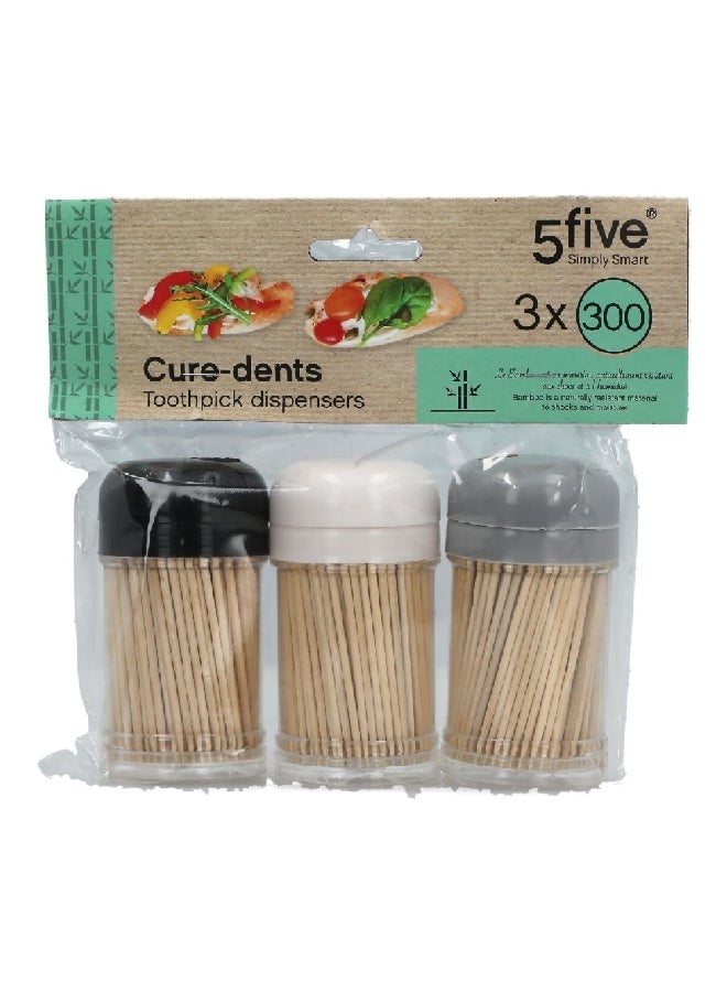 Five Simply Smart Disposable Bamboo Toothpick Set Beige 1 x 15 x 3.8 cm 120054 - Image 1