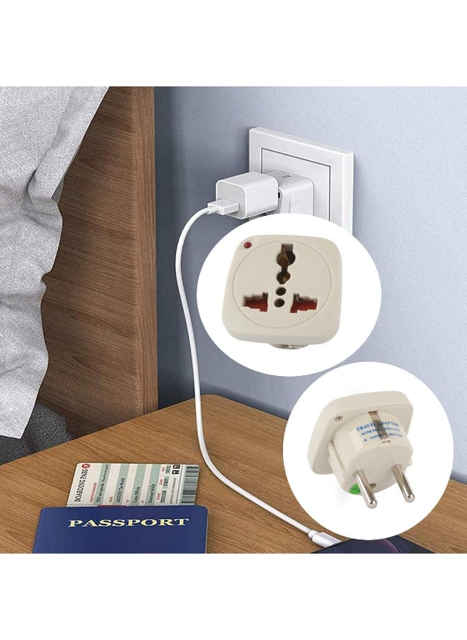 melfi Melfi Multi Travel Adaptor Suchko To Universal Power Adapter Uk/Us/Au To Eu Converter With Shutter And Indicator (Pack Of 2)  - Image 3