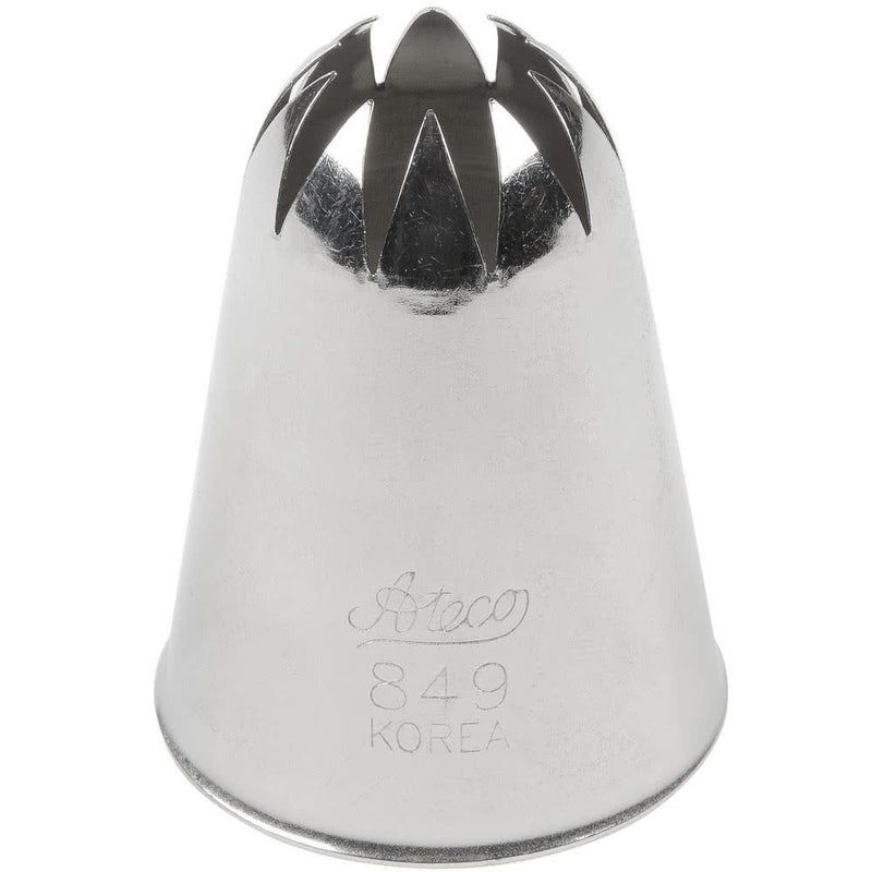 Ateco # 849 - Closed Star Pastry Tip .69'' Opening Diameter- Stainless Steel by Ateco - Image 1