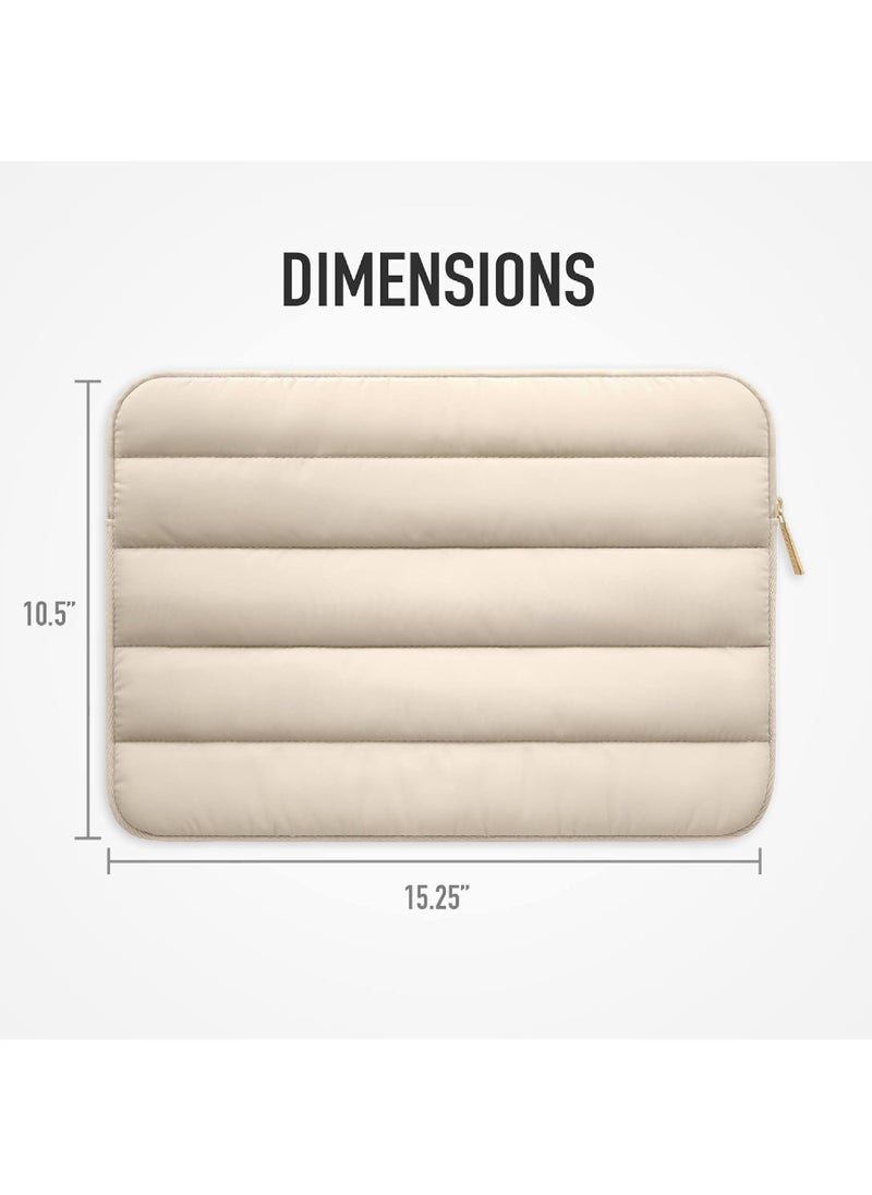 Rock Pow - Puffy 15-16 Inch Laptop Sleeve for Women and Men MacBook Pro 16 Inch Case Cute Computer Sleeve Carrying Case Laptop Bag/Asus/Dell/HP 15.6 Inch Laptop Cover - Image 1