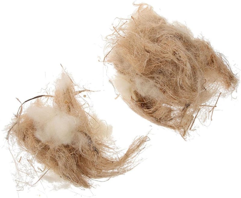 مواد تعشيش الطيور من Alasum DIY ومفروشات أعشاش الطيور المصنوعة من خيوط القنب الطبيعية المختلطة، عبوة وزنها 20 جرام، مستلزمات تعشيش للداخل والخارج للببغاوات والطيور الأخرى. - Image 1