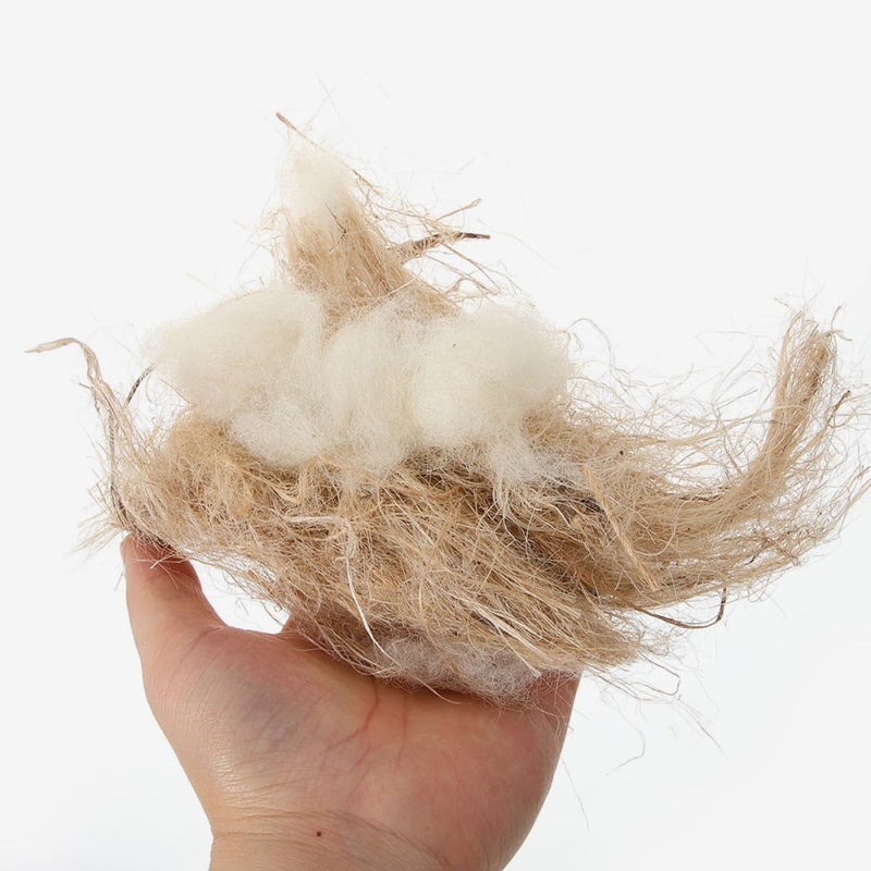 مواد تعشيش الطيور من Alasum DIY ومفروشات أعشاش الطيور المصنوعة من خيوط القنب الطبيعية المختلطة، عبوة وزنها 20 جرام، مستلزمات تعشيش للداخل والخارج للببغاوات والطيور الأخرى. - Image 4