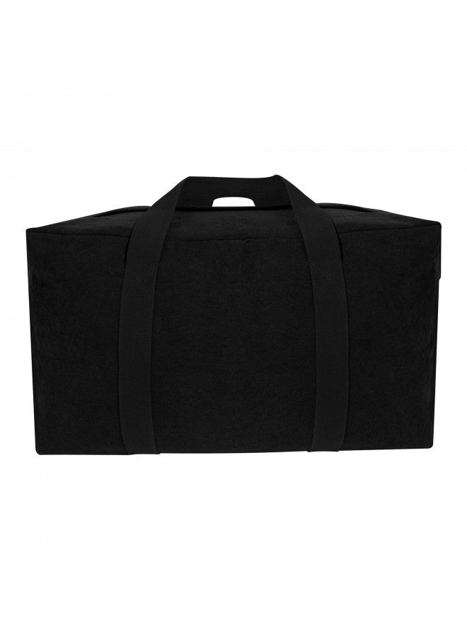 ROTHCO Rothco Canvas Parachute Cargo Bag Extra Large Duffle Bag 75L, Black  - Image 1