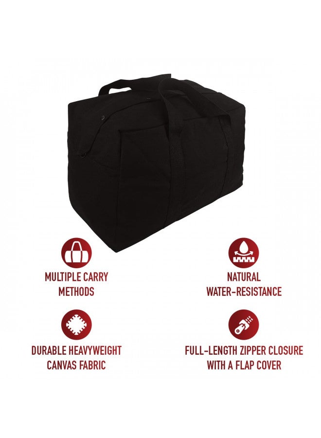 ROTHCO Rothco Canvas Parachute Cargo Bag Extra Large Duffle Bag 75L, Black  - Image 2